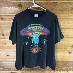 Vtg 1987 Boston US Tour T-shirt Single Stitch 1980s Concert Band Tee Rock Roll